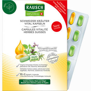 Rausch Schweizer Kräuter Vital Kapseln 3- Monatspackung  3 x 30 x 2 Stück - ab 0,00 &euro;