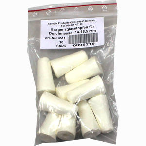 Reagenzglas- Stopfen 14- 16. 5mm Durchmesser 10 Stück - ab 1,24 €