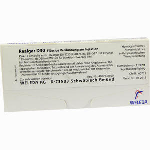 Realgar D30 Ampullen 8 x 1 ml - ab 23,62 €