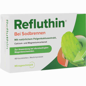 Refluthin bei Sodbrennen Kautabletten Minze  48 Stück - ab 11,54 €