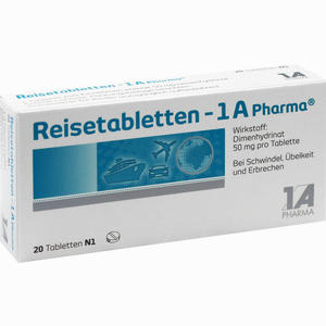 Reisetabletten- 1 A Pharma  20 Stück - ab 1,33 €