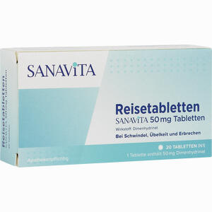 Reisetabletten Sanavita 50 Mg Tabletten  20 Stück - ab 2,31 €