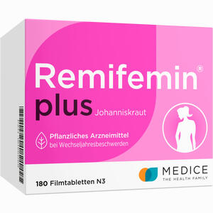 Abbildung von Remifemin Plus Johanniskraut Filmtabletten 180 Stück Abbildung von Remifemin Plus Johanniskraut Filmtabletten 180 Stück