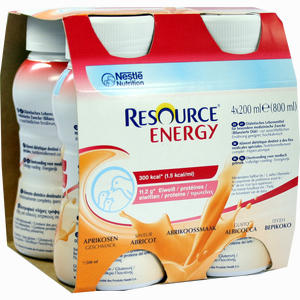 Resource Energy Aprikose Fluid Nestle Health Science (Deutschland) GmbH 4 x 200 ml - ab 8,25 €