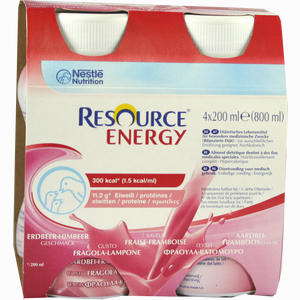 Resource Energy Erdbeer/himbeer Fluid Nestle Health Science (Deutschland) GmbH 4 x 200 ml - ab 30,51 &euro;