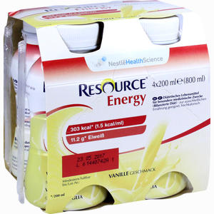 Resource Energy Vanille Fluid 4 x 200 ml - ab 22,90 €
