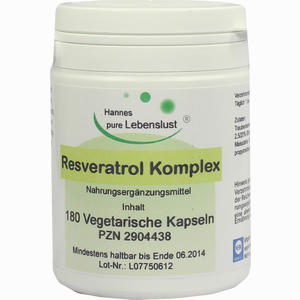 Resveratrol Komplex Vegi Kapseln  180 Stück - ab 21,94 €