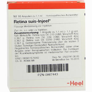 Retina Suis- Injeel Ampullen  10 Stück - ab 21,47 €