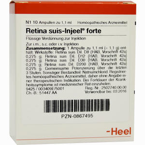 Retina Suis- Injeel Forte Ampullen  10 Stück - ab 0,00 €