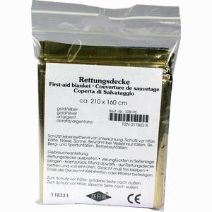 Rettungsdecke für Kfz 210x160cm 1 Stück - ab 1,52 €