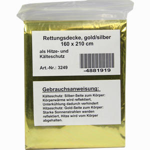 Rettungsdecke Gold/Silber 160x210cm 1 Stück - ab 1,39 €