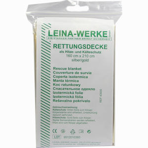 Rettungsdecke Silber/Gold 160x220cm 1 Stück - ab 4,04 €