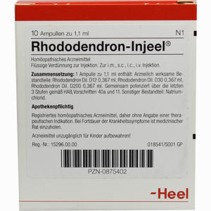Rhododendron- Injeel Ampullen  10 Stück - ab 0,00 &euro;