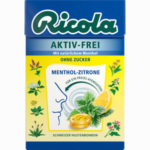 Ricola Aktiv- Frei Ohne Zucker Menthol- Zitrone Bonbon 50 g - ab 0,00 €
