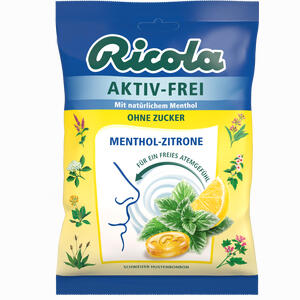 Ricola Aktiv- Frei Ohne Zucker Menthol- Zitrone Bonbon 75 g - ab 0,00 &euro;