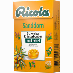 Ricola Sanddorn Kräuterbonbons Ohne Zucker Box  50 g - ab 0,00 €