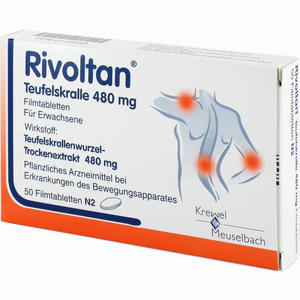 Rivoltan Teufelskralle 480mg Filmtabletten  50 Stück Rivoltan Teufelskralle 480mg Filmtabletten  50 Stück