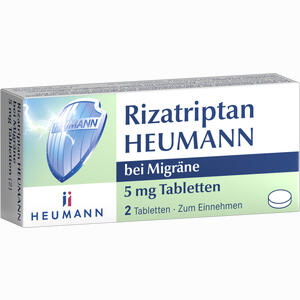 Rizatriptan Heumann bei Migräne 5 Mg Tabletten 2 Stück - ab 2,94 €
