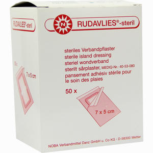 Rudavlies Steril 7cmx5cm Verbandpflaster  50 Stück - ab 4,99 &euro;