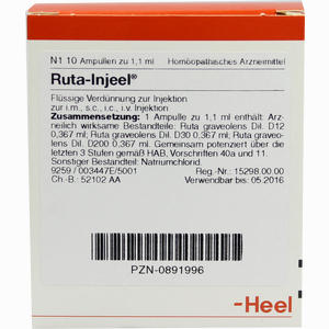 Ruta- Injeel Ampullen  10 Stück - ab 0,00 &euro;