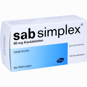 Sab Simplex 80mg Kautabletten  100 Stück - ab 0,00 €