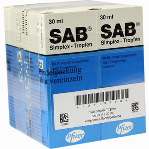 Sab Simplex- Tropfen 69. 19 Mg/Ml Suspension Zum Einnehmen kohlpharma GmbH 4 x 30 ml - ab 20,58 €