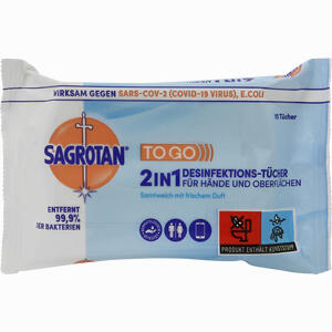 Sagrotan 2in1 Desinfektions- Tücher  15 Stück - ab 1,75 €