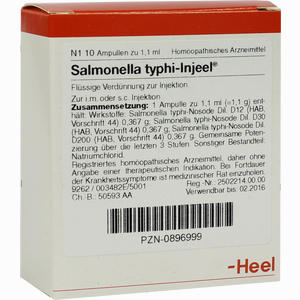 Salmonella Typhi- Injeel Ampullen  10 Stück - ab 0,00 &euro;