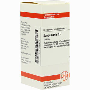 Sanguinaria D6 Tabletten 80 Stück - ab 8,00 €