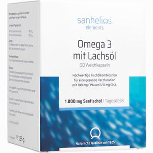 Sanhelios Omega 3 mit Lachsöl Kapseln 90 Stück - ab 0,00 €