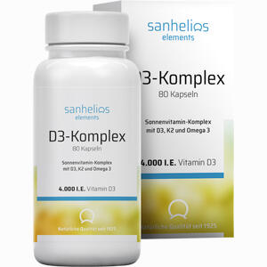Sanhelios Vitamin D3 Sonnenvitamin- Komplex mit K2 Kapseln 80 Stück - ab 19,09 €