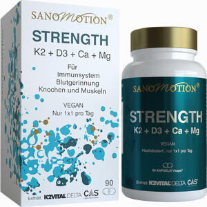 Sanomotion Strength K2 + D3 + Ca + Mg Vegan  90 Stück - ab 21,50 €