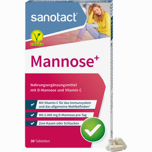 Sanotact Mannose +  30 Stück - ab 8,29 &euro;