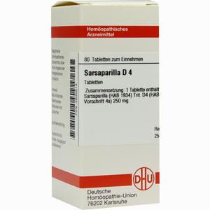 Sarsaparilla D4 Tabletten 80 Stück - ab 0,00 &euro;