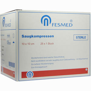 Saugkompresse 10x10cm Steril Kompressen 25 x 1 Stück - ab 22,88 €