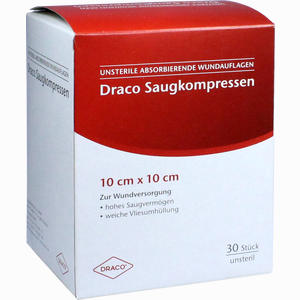 Saugkompressen Unsteril 10x10cm Draco  30 Stück - ab 10,87 €
