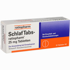 Schlaf Tabs- Ratiopharm 25mg Tabletten  20 Stück - ab 4,59 €