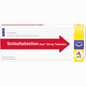 Schlaftabletten Elac 50mg Tabletten  20 Stück - ab 0,00 €