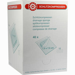 Schlitzkompresse 7.5x7.5cm 12fach Steril Kompressen 40 Stück - ab 7,50 €