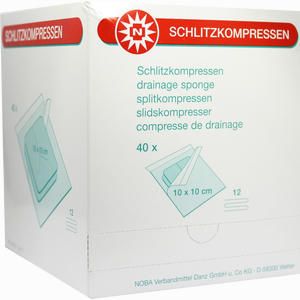 Schlitzkompressen 10x10cm Steril 12fach  40 Stück - ab 12,59 €