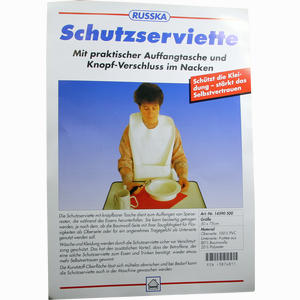 Schutzserviette mit Auffangtasche und Knopf- Verschluß im Nacken 1 Stück - ab 12,27 €