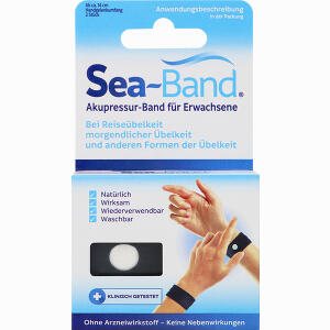 Sea- Band Akupressur- Band F. Erwachsene Black 2 Stück - ab 9,90 &euro;