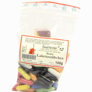 Seefelder Bunte Lakritzstäbchen Kaudragees  100 g - ab 1,84 €