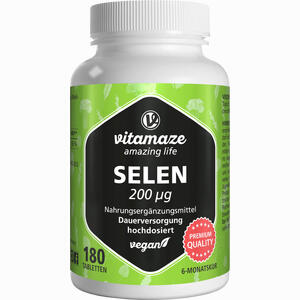 Selen Hochdosiert 200 Mcg Vitamaze Tabletten 180 Stück - ab 13,74 €