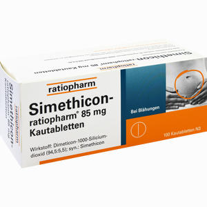 Simethicon- Ratiopharm 85mg Kautabletten  100 Stück - ab 9,39 €
