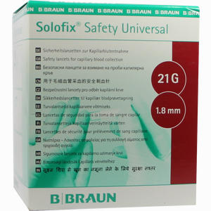 Solofix Safety Universal 21g 1.8mm Stichlanzetten  200 Stück - ab 34,91 €