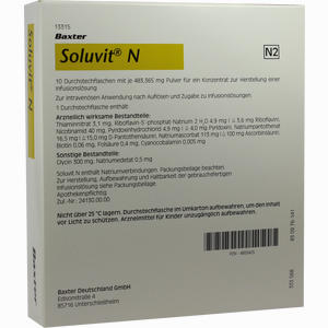 Soluvit N Tss Baxter Deutschland GmbH Medication Delivery 10 x 10 ml - ab 141,23 €