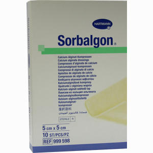 Sorbalgon 5x5cm Kompressen 10 Stück - ab 0,00 €