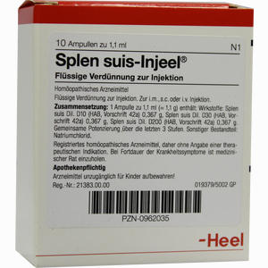 Splen Suis- Injeel Ampullen  10 Stück - ab 21,98 €