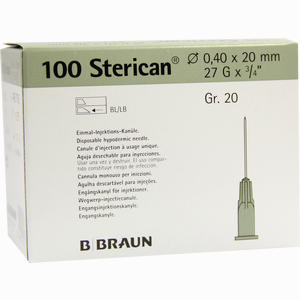 Sterican 0.40x20 Grau L L  100 Stück - ab 4,13 &euro;